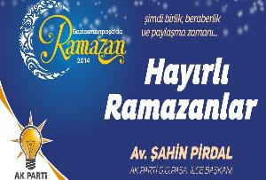İlçe Başkanımızın Ramazan Ayı Mesajı