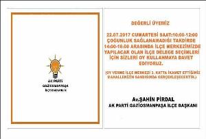 GAZİOSMANPAŞA DELEGE SEÇİMİ